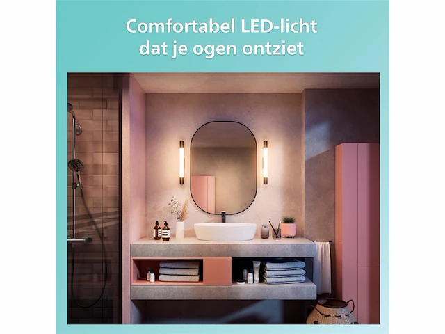 Philips rover spiegelverlichting spatwaterdicht ip44 10w zwart - afbeelding 4 van  5