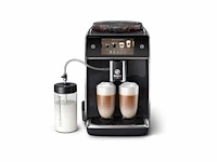 Philips saeco granaroma deluxe sm6680/00 - espressomachine - 18 soorten warme drankjes - zwart / rvs - + aquaclean filter - afbeelding 1 van  2