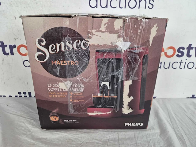 Philips senseo maestro koffiepadmachine csa260/90 - keuze uit 1 of 2 kopjes - instelbare intensiteit - automatische uitschakeling - groot waterreservoir - rood - afbeelding 2 van  2