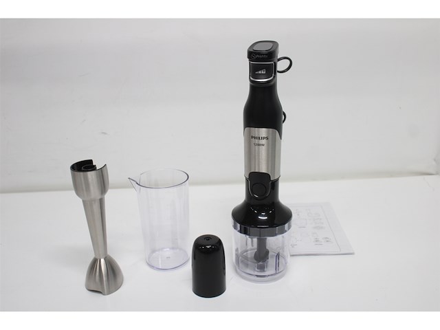 Philips staafmixer 3-in-1 hr2683/00 - incl hakmolen, maatbeker en garde/klopper - 1200 watt - regelbare snelheid - rvs - zwart - afbeelding 4 van  4