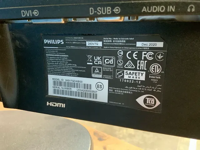 Philips/samsung 243v monitor (6x) - afbeelding 5 van  5