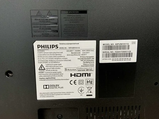 Phillips (55pus6101) 55", 3840x2160 (4k) lcd monitor - afbeelding 7 van  7