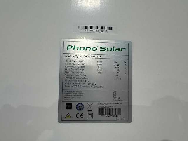 Phono solar - set van 12 zonnepanelen (380 wp) en 1 huawei 4.0k omvormer (3-fase) - afbeelding 5 van  8