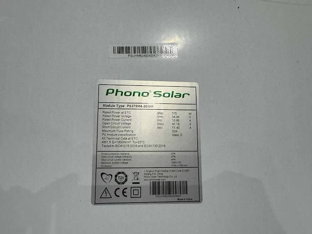 Phono solar - set van 3 zonnepanelen (375 wp) en 1 solax 1.1k omvormer - afbeelding 5 van  8
