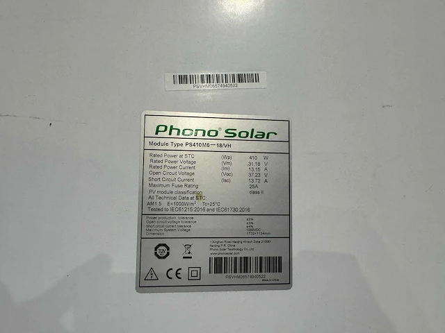 Phono solar - set van 5 zonnepanelen (410 wp) en 1 solis 2.0k omvormer (1-fase) - afbeelding 5 van  8