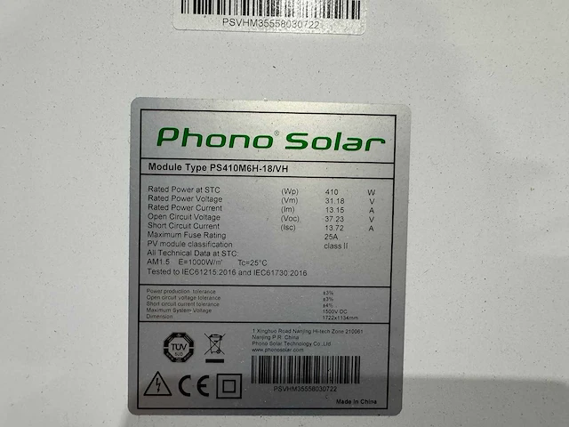 Phono solar - set van 7 zonnepanelen (410 wp) en 1 saj 3.0k omvormer (1-fase) - afbeelding 5 van  8