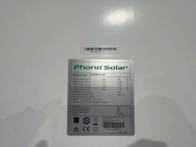 Phono solar - set van 9 zonnepanelen (380 wp) en 1 saj 3.0k omvormer (1-fase) - afbeelding 5 van  8