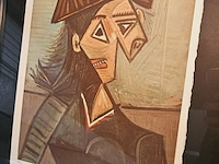 Picasso - lithograaf - ''les demoiselles'' in nieuwe lijst - afbeelding 2 van  6