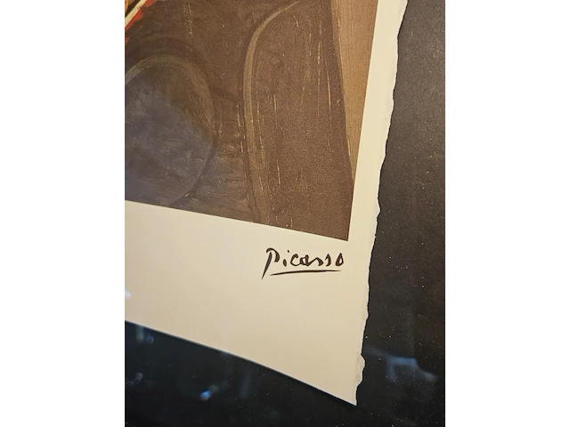 Picasso - lithograaf - ''les demoiselles'' in nieuwe lijst - afbeelding 3 van  6