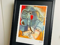Picasso - lithograaf - ''marie therese'' in nieuwe lijst - afbeelding 1 van  6