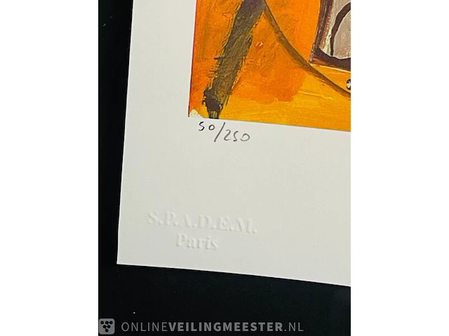 Picasso - lithograaf - ''marie therese'' in nieuwe lijst - afbeelding 4 van  6