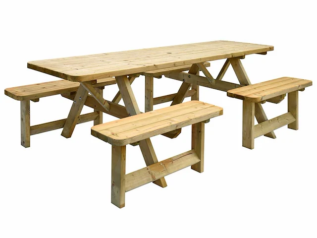 Picknicktafel "family" opklapbaar 240x155x78 cm - afbeelding 1 van  10