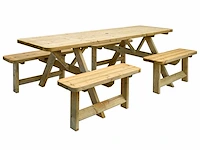 Picknicktafel "family" opklapbaar 240x155x78 cm - afbeelding 1 van  10