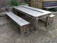 Picknicktafel incl. 2 banken - 177x70x80cm - afbeelding 1 van  6