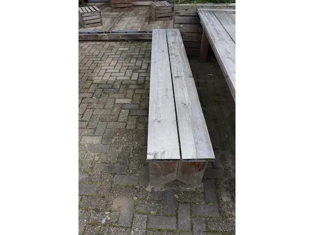 Picknicktafel incl. 2 banken - 177x70x80cm - afbeelding 2 van  6