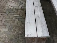 Picknicktafel incl. 2 banken - 177x70x80cm - afbeelding 2 van  6