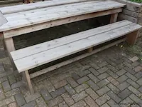 Picknicktafel incl. 2 banken - 177x70x80cm - afbeelding 4 van  6