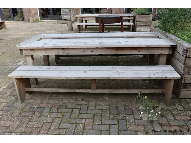 Picknicktafel incl. 2 banken - 177x70x80cm - afbeelding 5 van  6