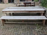 Picknicktafel incl. 2 banken - 177x70x80cm - afbeelding 5 van  6
