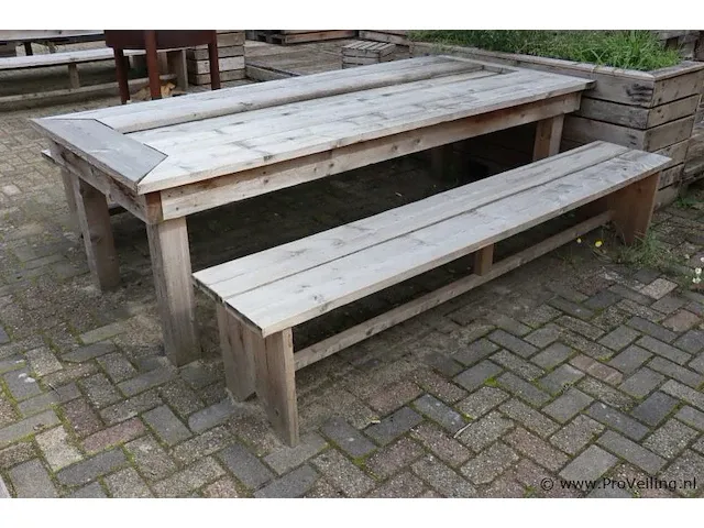 Picknicktafel incl. 2 banken - 177x70x80cm - afbeelding 6 van  6