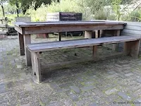 Picknicktafel incl. 2 banken - 260x110x77cm - afbeelding 5 van  6