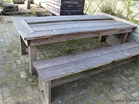 Picknicktafel incl. 2 banken - 260x110x77cm - afbeelding 6 van  6
