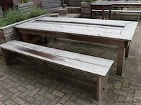 Picknicktafel incl. 2 banken - 263x111x80cm - afbeelding 1 van  7