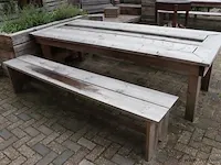 Picknicktafel incl. 2 banken - 263x111x80cm - afbeelding 2 van  7