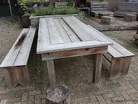 Picknicktafel incl. 2 banken - 263x111x80cm - afbeelding 3 van  7