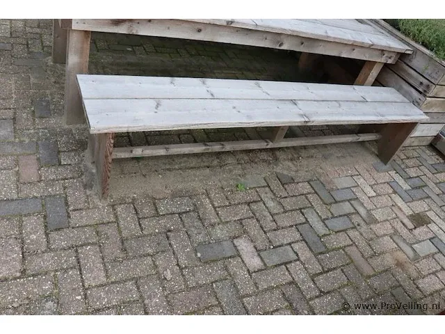 Picknicktafel incl. 2 banken - 263x111x80cm - afbeelding 5 van  7