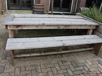 Picknicktafel incl. 2 banken - 263x111x80cm - afbeelding 6 van  7