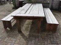 Picknicktafel incl. 2 banken - 263x111x80cm - afbeelding 3 van  7