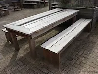 Picknicktafel incl. 2 banken - 263x111x80cm - afbeelding 4 van  7