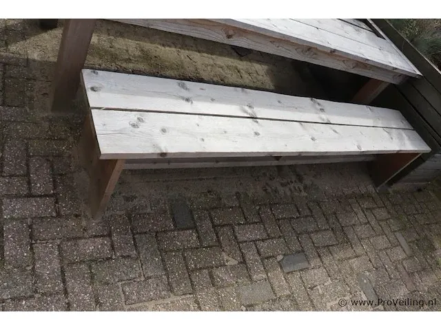 Picknicktafel incl. 2 banken - 263x111x80cm - afbeelding 5 van  7