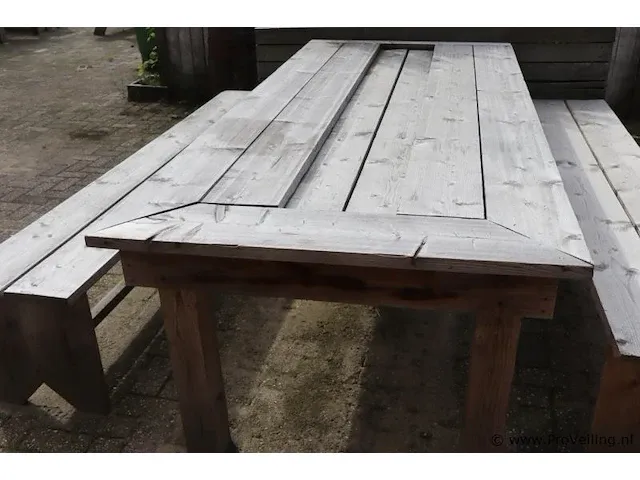 Picknicktafel incl. 2 banken - 263x111x80cm - afbeelding 7 van  7