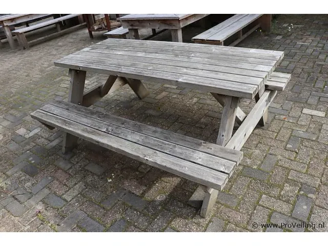Picknicktafel incl. 2 banken - afbeelding 1 van  6