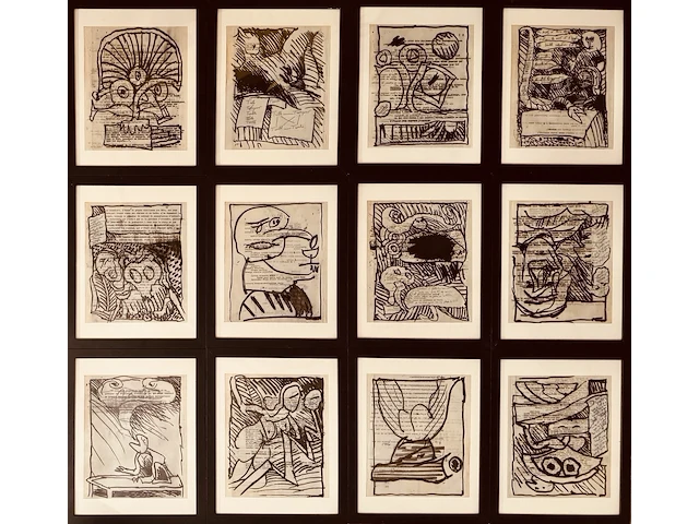 Pierre alechinsky (12 stuks) - afbeelding 1 van  5