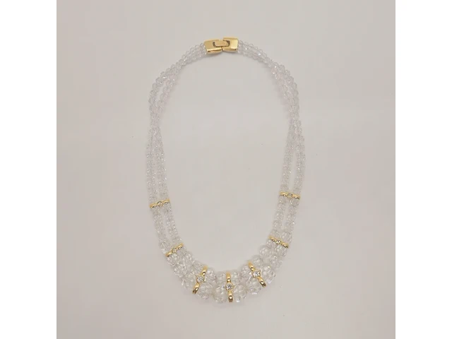 Pierre balmain goldplated collier met steentjes - afbeelding 1 van  6