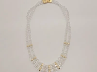 Pierre balmain goldplated collier met steentjes - afbeelding 1 van  6