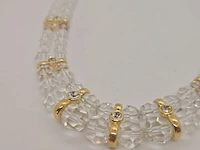 Pierre balmain goldplated collier met steentjes - afbeelding 3 van  6