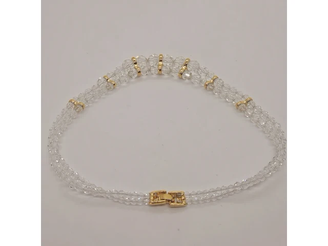 Pierre balmain goldplated collier met steentjes - afbeelding 4 van  6