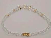 Pierre balmain goldplated collier met steentjes - afbeelding 4 van  6