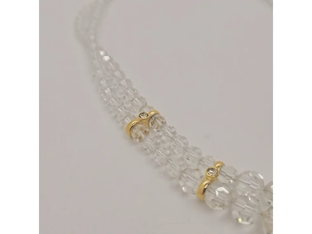 Pierre balmain goldplated collier met steentjes - afbeelding 5 van  6
