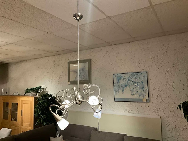 Pierre rvs hanglamp 4l - afbeelding 2 van  5