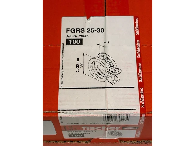 Pijpbeugel 25-30 mm met rubberinlaag - doos - afbeelding 2 van  2