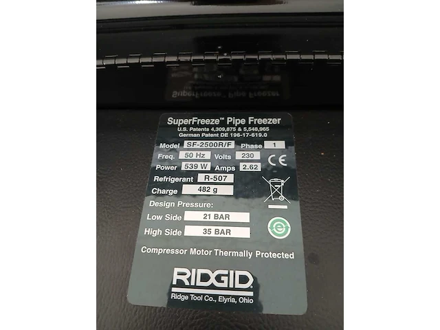 Pijpbevriezer, ridgid sf-2500 superfreeze - afbeelding 3 van  4