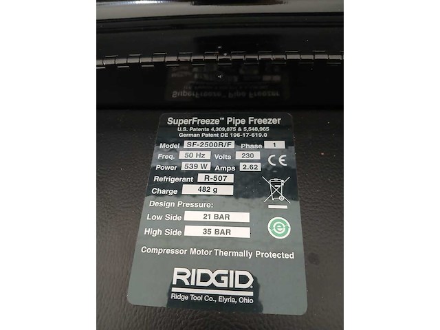 Pijpbevriezer ridgid sf-2500 superfreeze - afbeelding 3 van  4