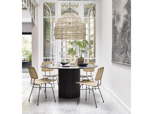 Pillar eettafel ø 140 cm, hkliving, zwart - afbeelding 2 van  7