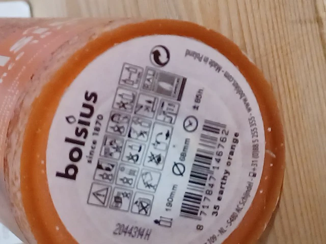 Pillar kaars bolsius 190 x 68 mm brandduur 8,5 u aantal 4 stuks. - afbeelding 7 van  7