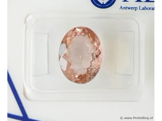 Pink tourmaline 3.76ct algt certified - afbeelding 1 van  8